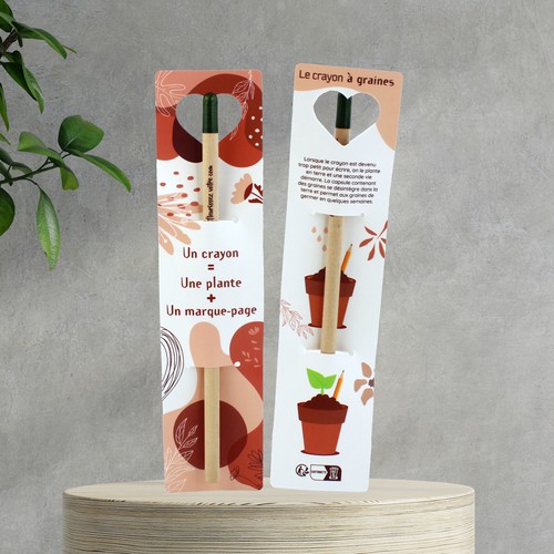 Crayon à graines étui coeur standard