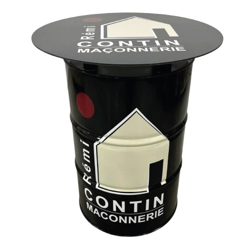 Plateau Dessus de Bidon en Stratifié NOIR