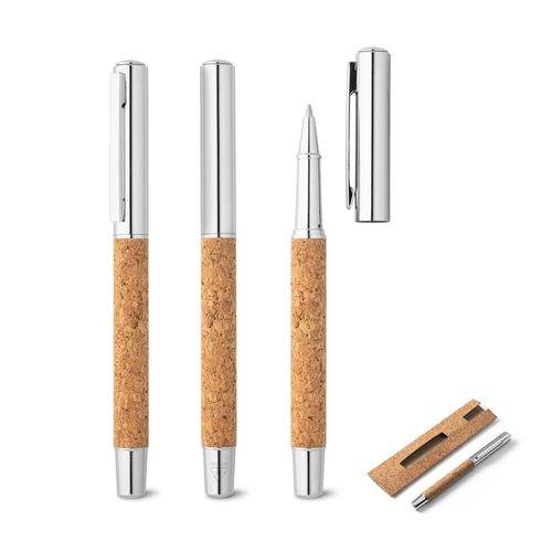 hi!dea - ANDREW. Roller avec corps en acier inoxydable (90% rSS) et liège avec clip