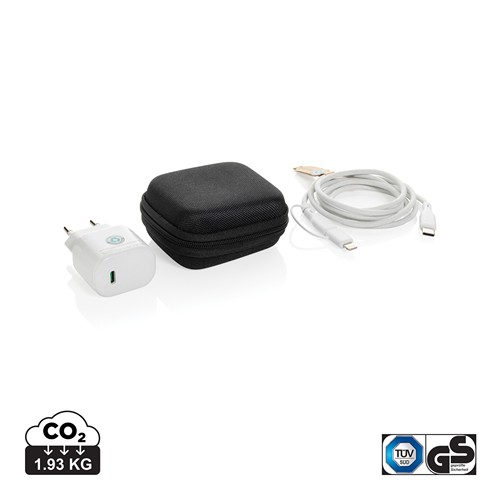 XD Collection - Set câble et chargeur 20W en PET recyclé RCS Boost