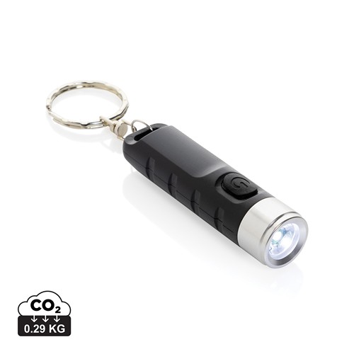 XD Collection - Porte-clés lampe torche charge USB en plastique RCS Globix