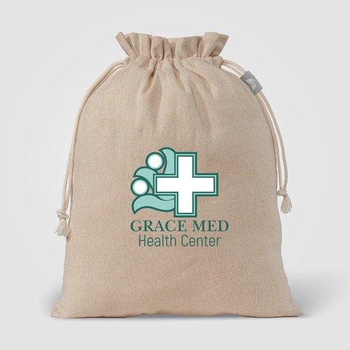 Sac cadeau en coton recyclé de 110 gsm (moyen)