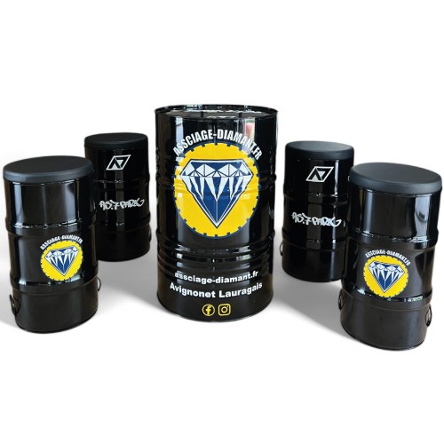 PACK EXPO 1 Bidon Premium 220 litres + 4 Tabourets