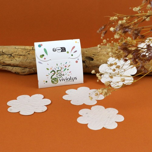 Étui confettis papier graines