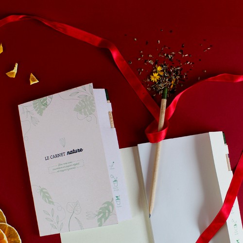 Carnet nature avec crayon à graines