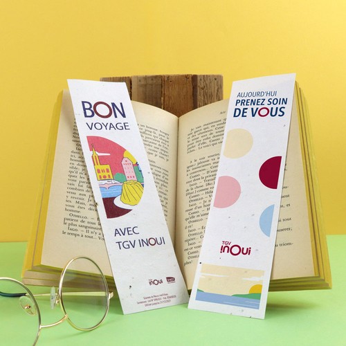 Marque-page papier graines