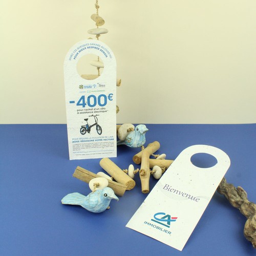 Accroche papier graines