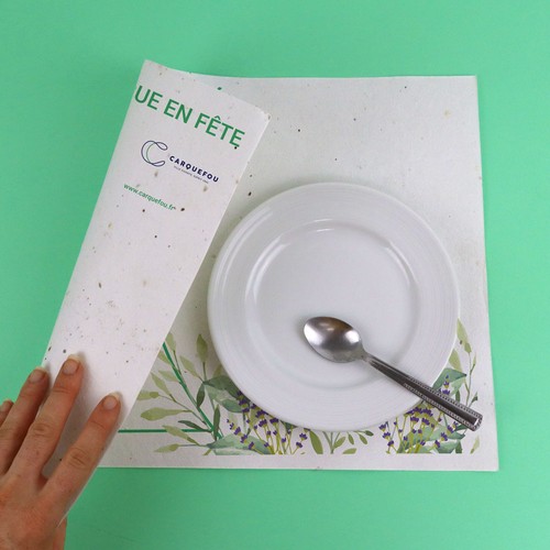 Set de table papier graines A3