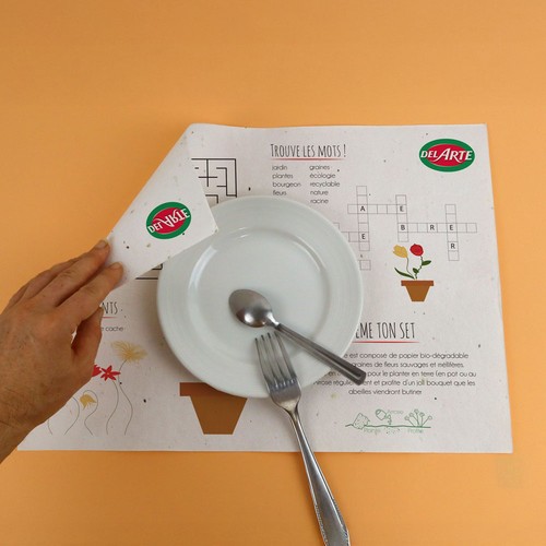 Set de table papier graines A3