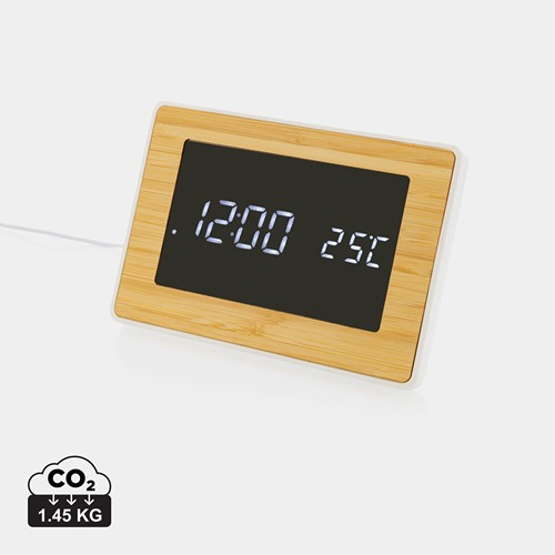 XD Collection - Horloge LED en bambou et plastique RCS Utah