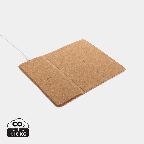 XD Collection - Tapis de souris avec chargeur sans fil 10W en liège