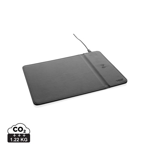 Swiss Peak - Tapis de souris en PU RCS avec chargeur 10W Swiss Peak
