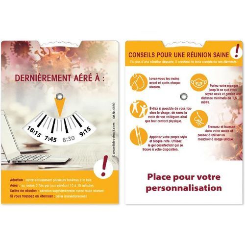 Disque de contrôle d'aération des lieux