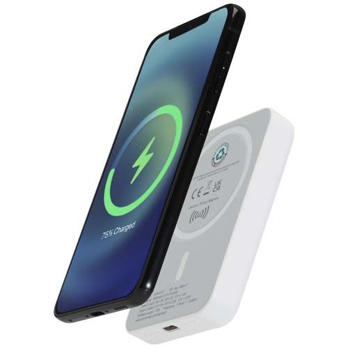 Batterie de secours Acrab magnétique sans fil de 5 000 mAh et 15 W avec PD de 20 W - fabriquée en plastique recyclé