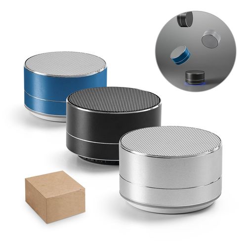 hi!dea - FLOREY. Enceinte portable 3W avec 4h d'autonomie en aluminium recyclé (100 % rAL) et d'ABS (100 % rABS)