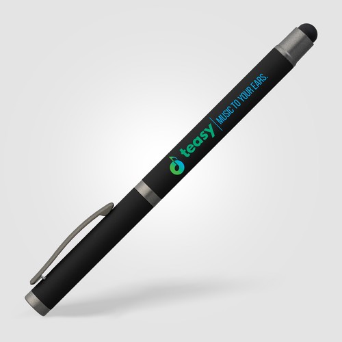 Stylo gel à stylet Bowie en aluminium recyclé