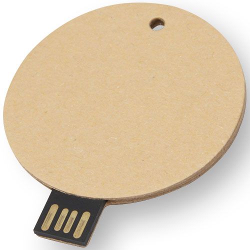 Clé USB 2.0 ronde en papier recyclé